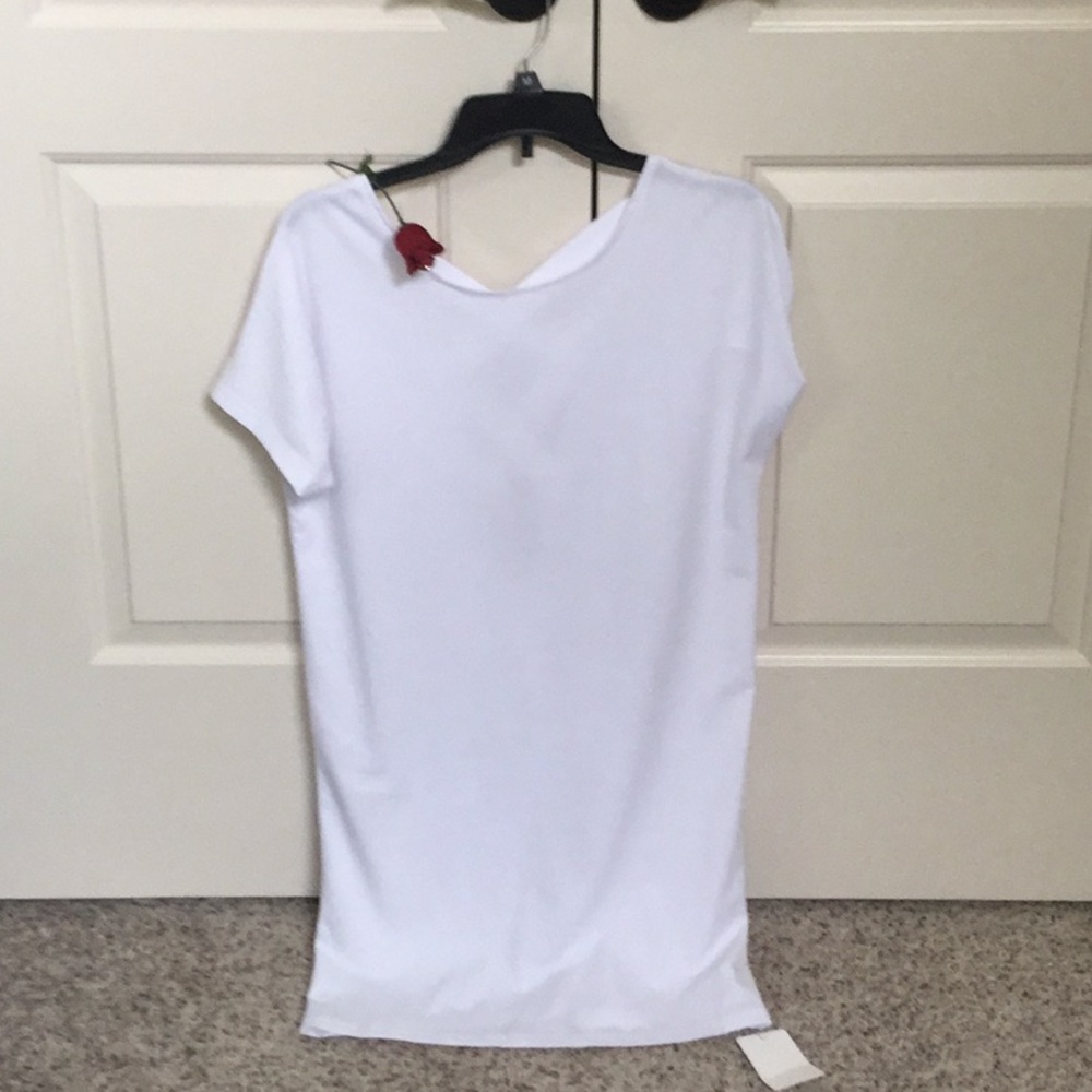 Swimsuit coverup with criss cross back